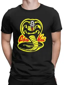 Karate Kid Cobra Kai Vintage T-Shirt Men Funny Tee Shirt Round Neck Short Sleeve T Shirt Gift Clothes Fashionable Round Neck High-quality Short Sleeved Men's and Women's S-3XL