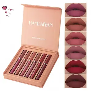 6Pcs Matte Liquid Lipstick Set- Long Lasting& High Pigmented | Nude Lip Stain Makeup Kit- Waterproof, Non-Stick Cup Transfer | Perfect Makeup Gift for Women