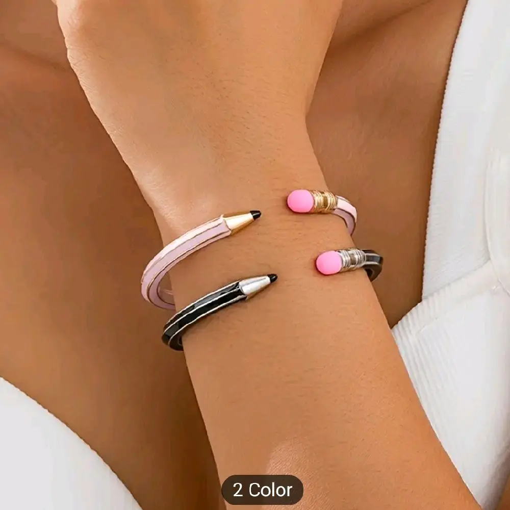Fashion Statement Pencil Cuff Bracelet Adjustable Jewelry Gifts for Women Accessories in Vibrant Colors