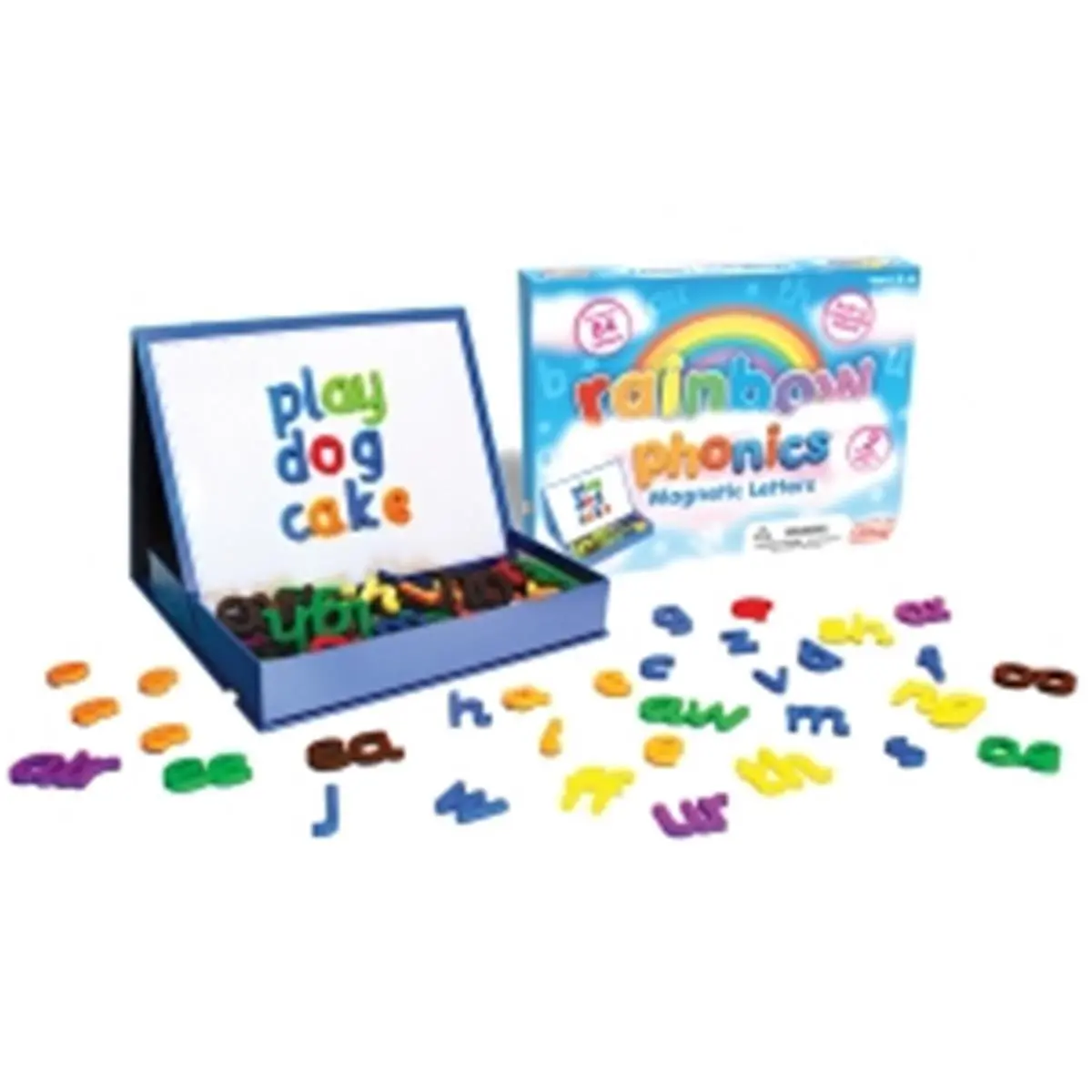 Junior Learning Rainbow Phonics Magnetic Letters Set - 84 Foam Pieces, Color-Coded Magnetic Board, Hands-On Building Words Tool for Children, Week-by-Week Letter Introduction Practice