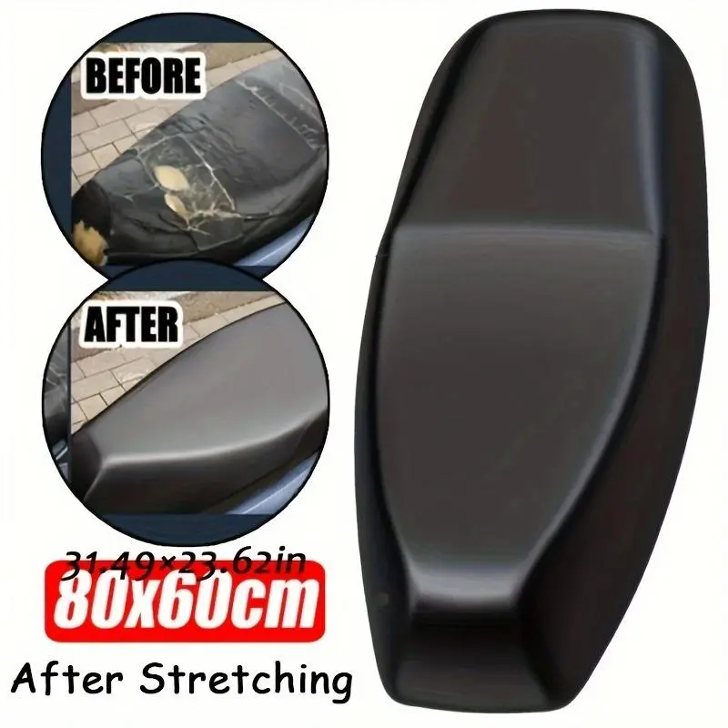 Waterproof, Dustproof, Rainproof, Sunscreen Motorcycle Seat Covers - Faux Leather, Retractable Design for Scooters and Bicycles, Bicycle Seat Covers | Modern Motorcycle Seats | Retractable Materials, Motorcycle Accessories