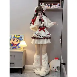 Dopamine Festive Raw Edge Cape Design Tiered Ruffle Dress Three Piece Celebration Set Womenswear Clothes