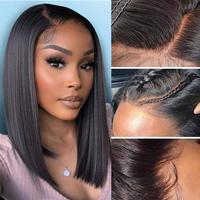 13*4 Bob Wigs 16 Inch (Natural Black)