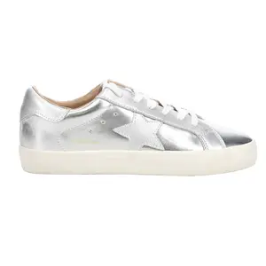 Vintage Havana Womens Fae Lace Up Sneakers Shoes Casual - Silver