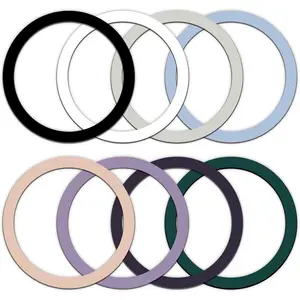 Metal Ring Compatible with MagSafe Sticker Designed for iPh 12~17, Circle   Adapter Rings for Ph Case (Colorful)