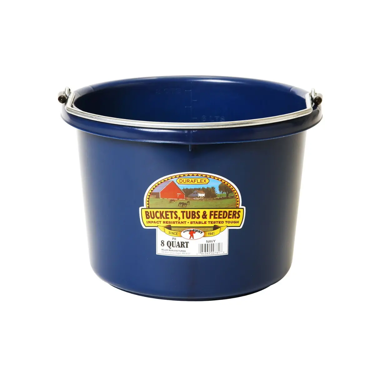 DuraFlex 8 Quart Plastic Round Bucket