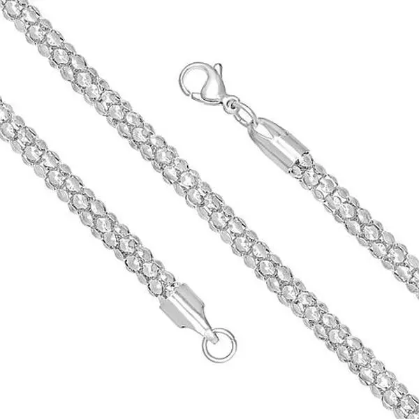 Stately Steel 5mm Mesh Link Chain Necklace Stately Steel 5mm Mesh Link Chain Necklace