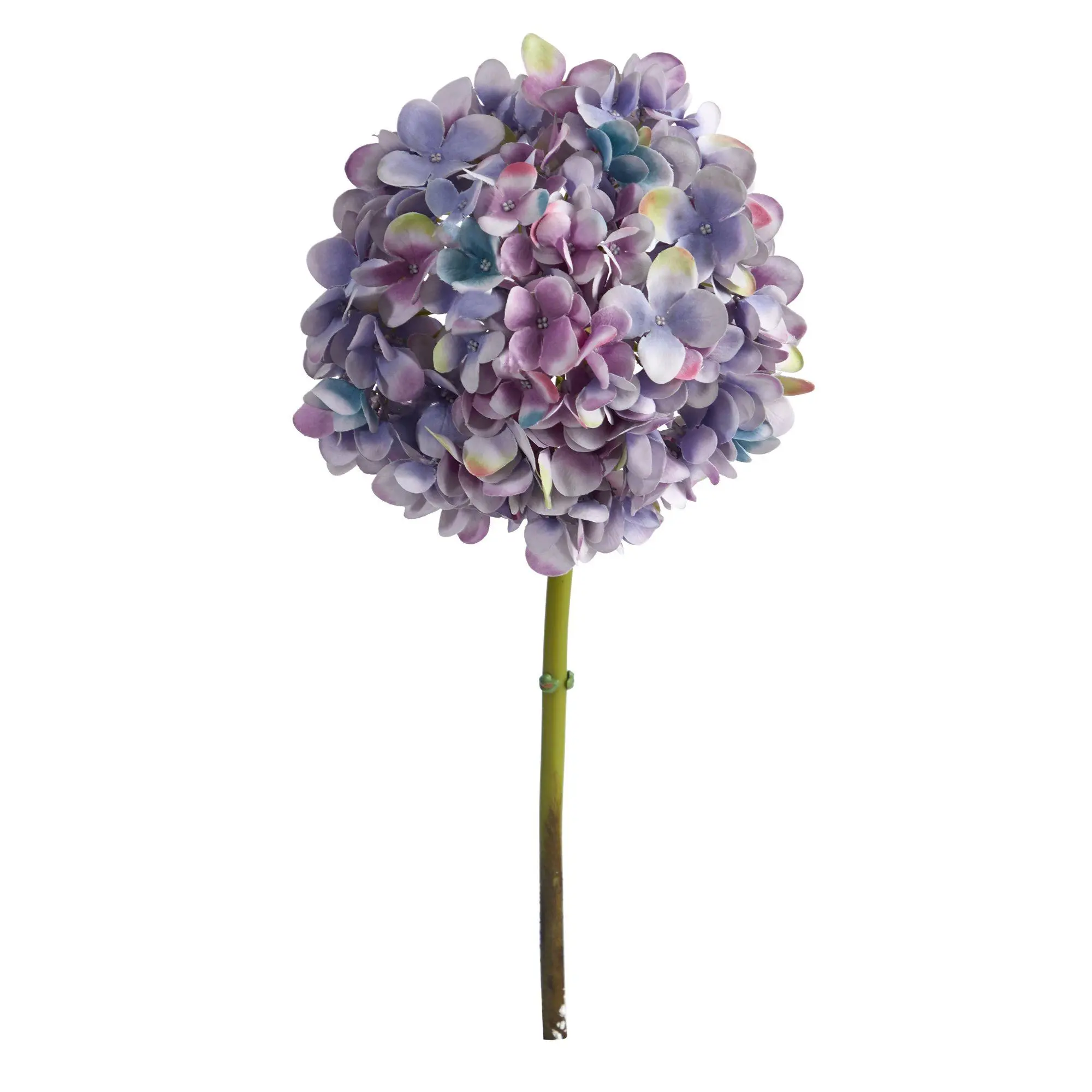 19in Natural Look Feminine Silk Artificial Hydrangea Flower Stems (Set of 3) - Decorative Bouquet Artificial Flowers for Wedding Vase Display