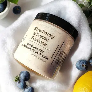 Blueberry Lemon Verbena Dead Sea Salt Polish - Antioxidant Scrub