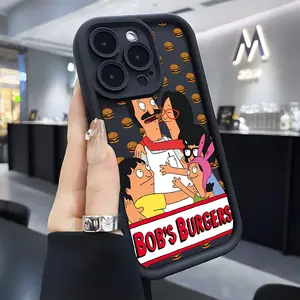 Cartoon Bob's Burgers Protective Smartphone Cellphone Phone Case Suitable for iPhone 17 16e 16 15 14 13 12 11 Mini Pro Max Air X XR XSMAX 8 7 Plus Anti Fall Protection Shockproof Protective Casing Soft TPU Back Cover Casing Protector