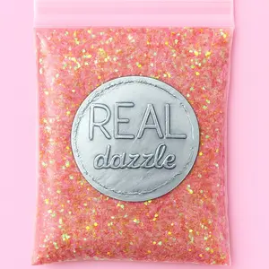 REAL dazzle Rose Gold Iridescent Glitter – Soft Pink‑Gold Fine Sparkle