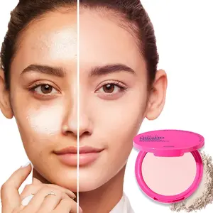 Lightweight Natural Finish Powder Cake, Matte, 4 Colors Sweat-Proof, Oil-Control, Long-Lasting, Suitable for All Skin Types, Perfect Gift