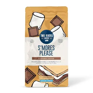 Two Rivers Coffee S'mores Please Flavored Ground Coffee - 10 oz Two Rivers Coffee S'mores Please Flavored Ground Coffee - 10 oz