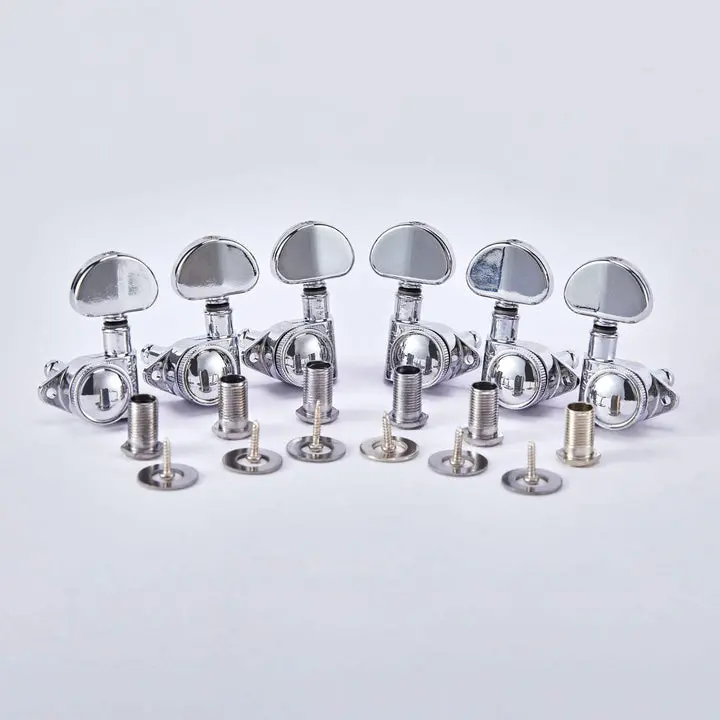 Guyker Guitar Locking Tuners (3L+3R) - 1:21 High-End Roto-Grip Rotomatic Lock String Tuning Key Pegs with Big Handle, Sealed Gears, Zinc Alloy Machine Heads for Electric, Acoustic Guitars