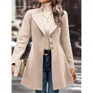 Women's Elegant Tweed Coat, Fashionable Versatile Warm Outerwear for Autumn And Winter