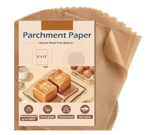 Unbleached Parchment Paper Baking Sheets 9x13IN Precut Non-Stick Eco-Friendly Heat Resistant Up to 450°F for Baking Grilling Air Fryer Steaming 70 Sheets