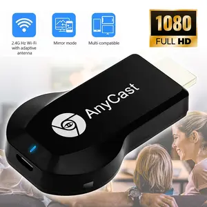 Wireless HDMI Transmitter Plug and Play No Driver, 2.4G Stable Rock-Solid Connection Lossless Audio Cast for iOS Android Mac Windows All Phones Tablets Laptops