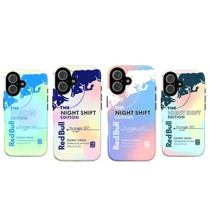 Energy Drinks Inspired Limited Edition Phone Case, Gradient Pastel Blue Pink Yellow Green Neon Edition Night Shift Edition Retro Energy Drink Design iPhone 17 16 15 14 13 12 Pro Max Plus X, Galaxy S25 S24 S23