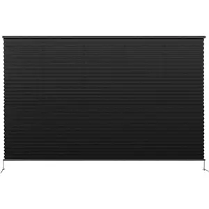 RV Blinds - Pleated Shades, 62" W x 38" L Black RV Window Shades for Camper, Travel , Motorhome's Window