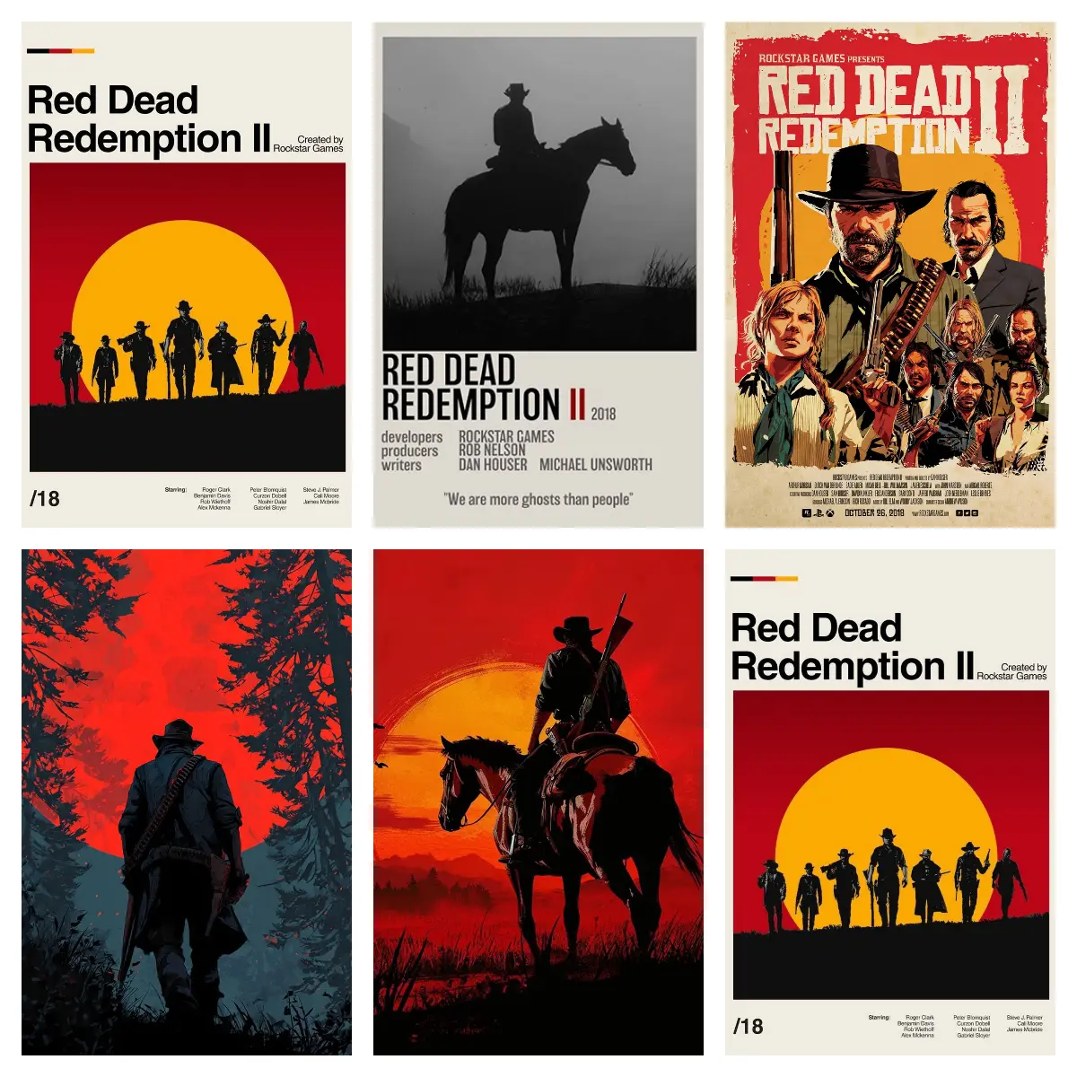 Red Dead Redemption 2 Poster, RDR Posters, Video Game Poster， game ...