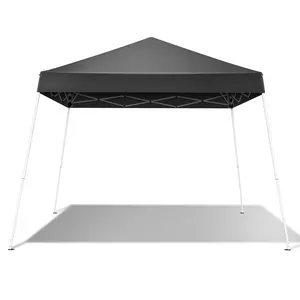 8x8ft Pop Up Canopy Tent, Outdoor Tent Canopy Foldable Portable Canopies for Camping, Patio, Easy Up Gazebo Canopy with Carry Bag Slant Legs, Dark Grey inflatable telescope