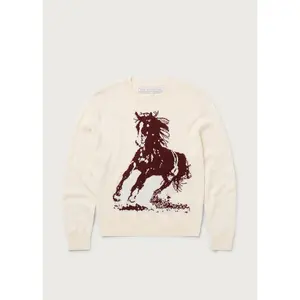 Running Horse Knit Sweater | Oatmeal