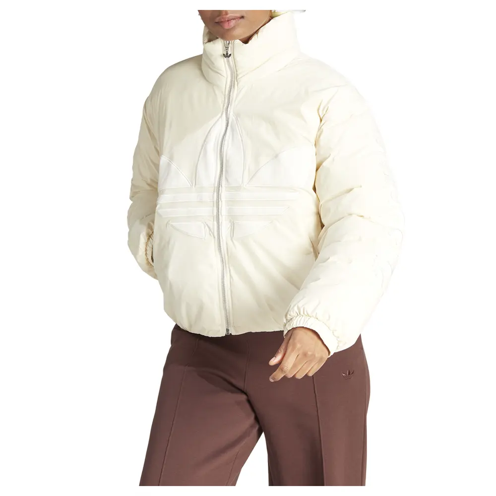 adidas Womens Adicolor Logo Jacket Athletic Outerwear Casual - Off White