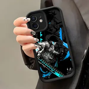 Anime Cool One-Eyed for Man ZoroS Pattern Mobile Phone Case Suitable for iPhone 16 15 14 13 12 11 Pro Max Mini XR XS X 7 8 Plus Anti-Fall Soft TPU Back Cover