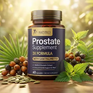 Prostate Health Supplements for Men - 3X Formula with Saw Palmetto Blend Stingin