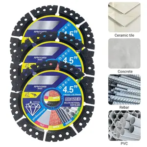 Diamond Blades 4.5" 1PCS/3PCS Diamond Tile Cutting Blades - Ultra-Thin Dry Cutting Disc for Ceramic, Marble, Granite - Angle Grinder Blades& Durable for Masonry/Construction Power Tool