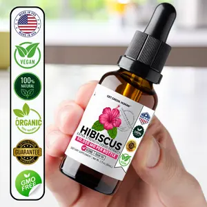 Get Green Human Organic Hibiscus Tincture Herbal Liquid Supplement 60000mg for Heart Health & Circulatory Support with Hibiscus Extract