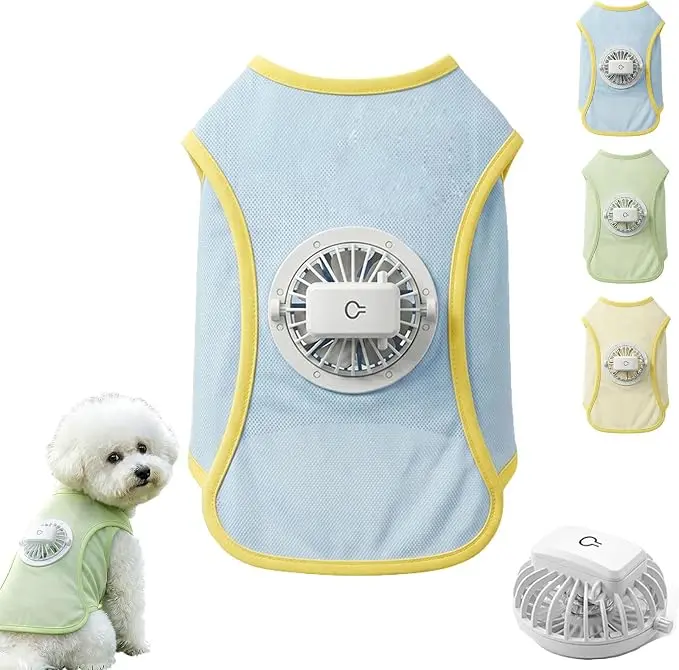 Portable Dog Cooling Vest with Fan - Rechargeable Pet Air Conditioner Jacket