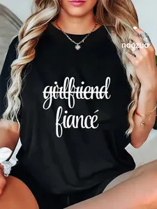100% Cotton Womens Girlfriend Fiancee Funny Fiance Engagement Party T-Shirt