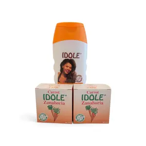 IDOLE Carrot Soap 2 pcs & Tèt Orange Cream 1 pcs Zanahoria Natural Ingredients for Soft Skin