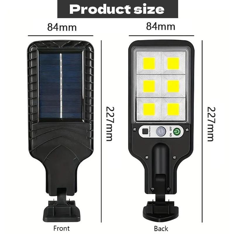 4 Sets Solar Powered LED Street Lights – Smart Remote & IP65 Motion Sensor – 3 Modes (Security/Dim/Highlight) for Pathways, Garages, Backyards & Front Yards – Heavy-Duty Waterproof Lighting Solution for Home & Outdoor Areas