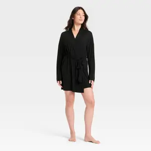 Women's Cloud Knit Robe - Auden Black XS/S