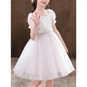 Girls' Champagne Beige Princess Wedding Dress-like Party Gown with Handmade Lace & -like Sequin Bodice, Layered Tulle Skirt - Wedding Guest, Prom, Pageant Dress for ' Special, Princess Dress, Communion Dress