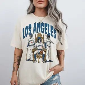 Retro LA Baseball Tee – Vintage Dodgers Fan Shirt, Game Day Sports T-Shirt, Classic LA Sports Gift