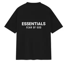 Fear of God Essentials Classic Short Sleeve Tee SS25 Jet Black Menswear Casual Fitted Crew Neck T-Shirt for Man Streetwear