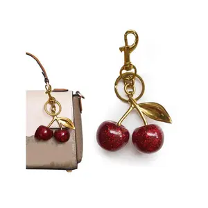 Cherry Design Bag Charm, Fashionable Bag Keychain for Women & Girls, Trendy All-match & Exquisite Bag Charm for Birthday Gift