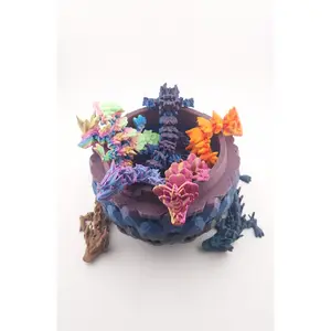 12 Inch 8 Styles of Dragons And Matching Egg! - Articulated - Cinderwing3d - 3D Printed Dragon - Unique Gift