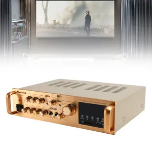 2500W 5CH Amplifiers Amplificador HiFi Stereo AV Surround Amplifier SD FM Home Theater Ultra-Thin Aluminum Alloy Amplifiers 110V
