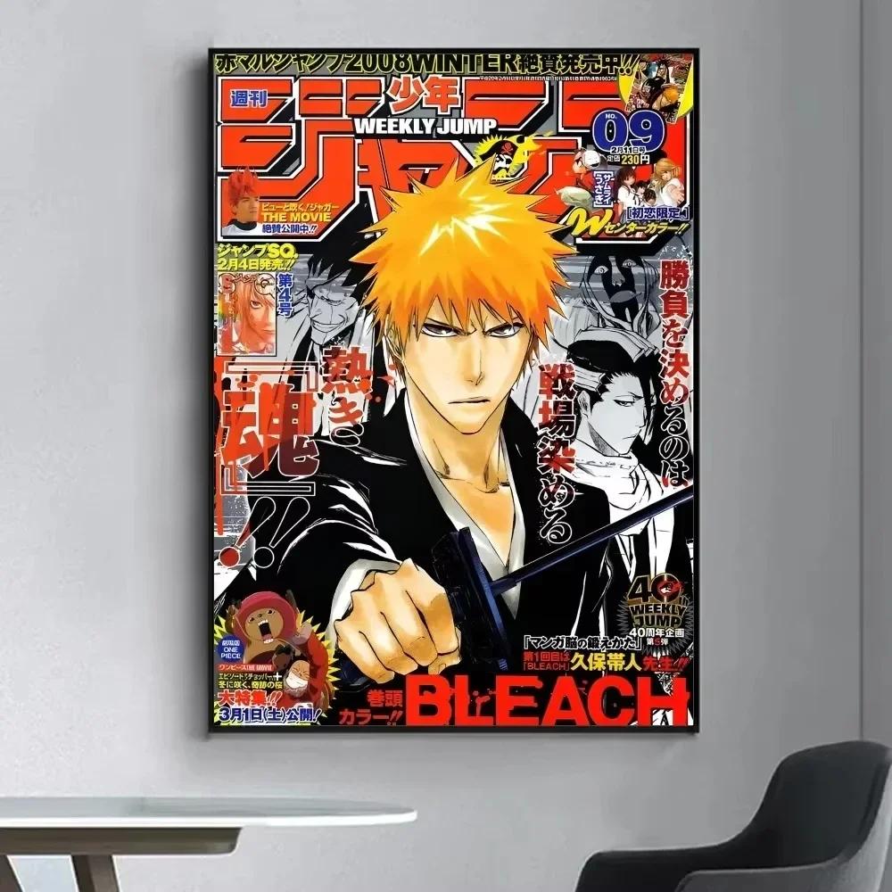 Anime Bleach Poster Fancy Wall Art Poster for Living Room Bar Vintage Living Room Bedroom Home Decorative Canvas Painting Middle