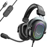 Fifine H6 Wired USB Gamer Headset - Over-Ear Gaming Headset for Gaming, Laptops, PCs, Streaming Headphones with Dynamic Driver, 7.1 Surround Sound, 3 EQ Modes, RGB Lights, Soft Ear Pads
