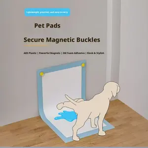 Magnetic Pet Potty Pad Holder with Adhesive Backing Secure Grip for Dog Training Indoor Use