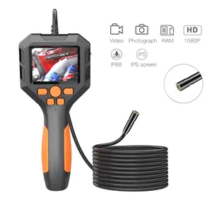 Handheld Endoscope Camera 5.5mm with LED Light - IP68 Waterproof  Snake Camera with IPS Screen - 1080P HD Industrial Borescope with 2600mAh Long-Lasting Battery, Suitable for Sewer, Cool Gadgets for Men
