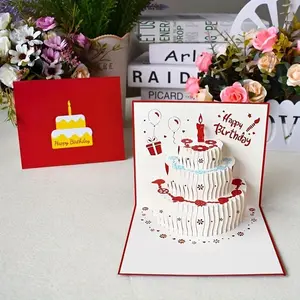 3D Pop-up Card With Envelope, Birthday Themed Festival Card, Greeting Card For Friend Family Teacher Kids