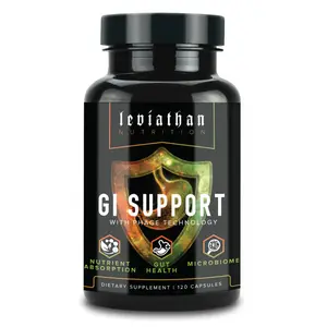 Leviathan Nutrition GI SUPPORT | Gut Health & Gut Bacteria - MicroBiome Bloating Balance Probiotic & Intestinal Lining Health with Zinc-L-Carnosine, Butyrate, & DGL Supplement - 120 Capsules
