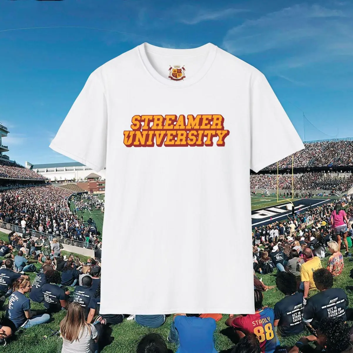 Kai Cenat Streamer University T-Shirt, Unisex College Tee, Stream Merch Fun Casual Wear, Streamer University Apparel Twitch