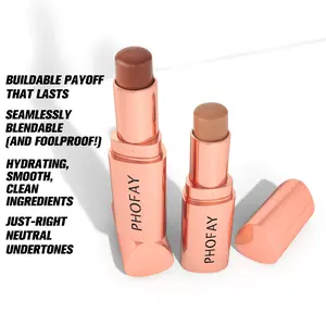 PHOFAY Contour Stick 4g Smooth Weightless Matte Base for Face Makeup with Contour Brush